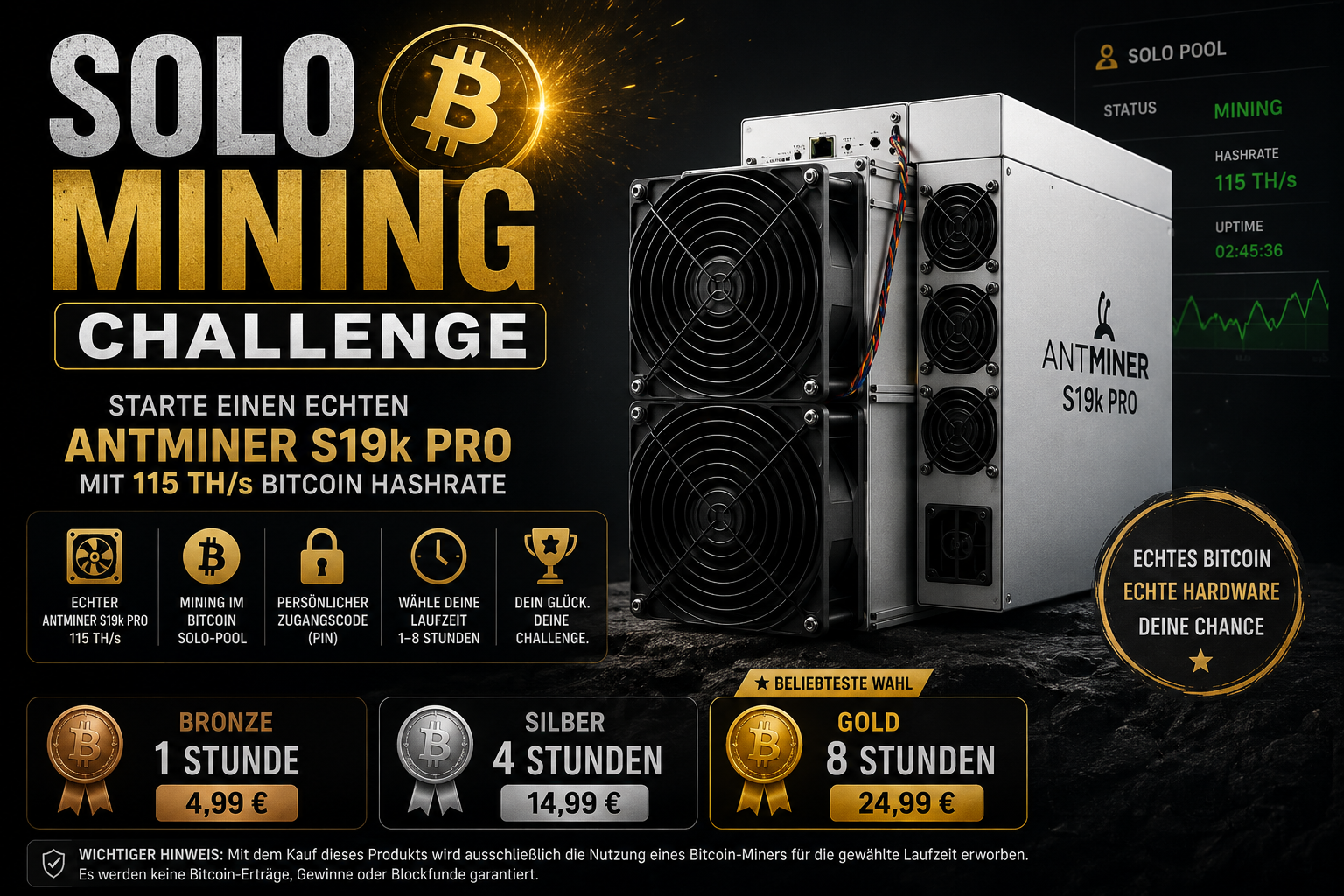 Solo Mining Challenge